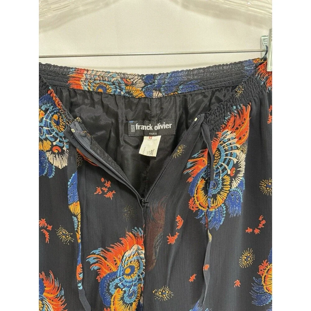 VTG 70s Franck Olivier Paris Pilazzo Wide Leg Pants 42 Boho MOD Hippie